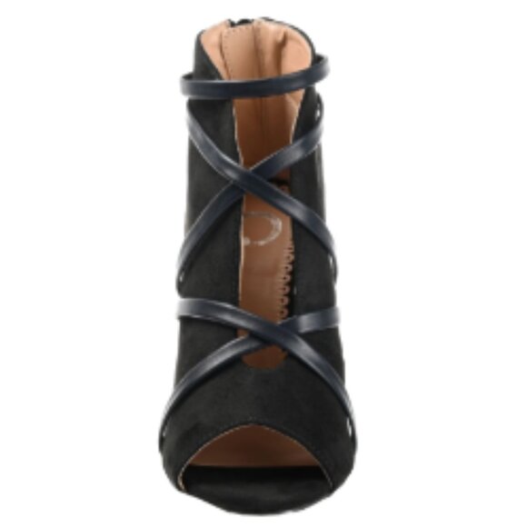 JOURNEE COLLECTION Samara Stiletto Heeled Booties, Faux Suede, Black, 7.5M NWT** - Picture 3 of 4